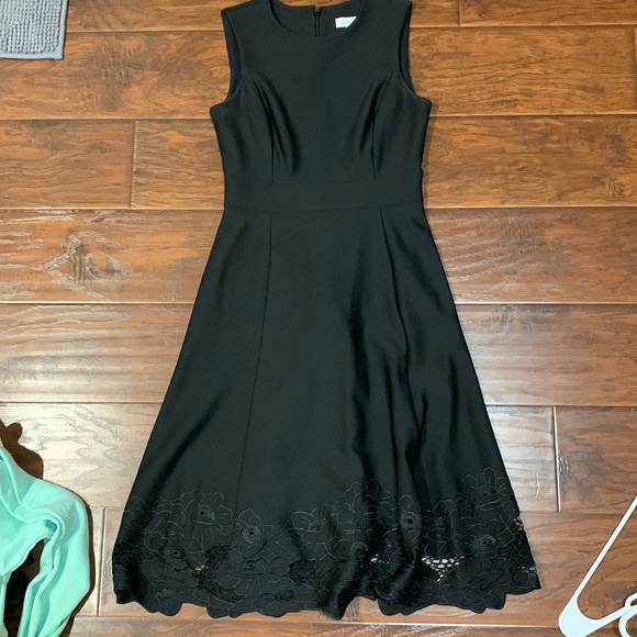 calvin klein embroidered fit and flare dress Red Velvet Strappy Back Mermaid Prom Dress main image 1